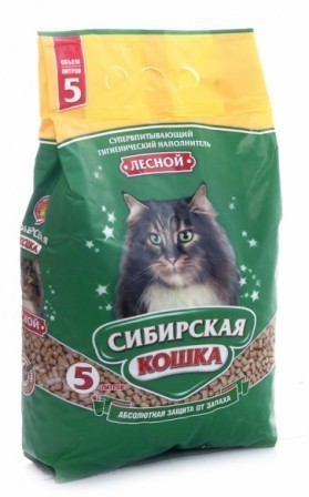 Сибирская Кошка - Наполнитель для кошек Лесной 20 кг (древесный)