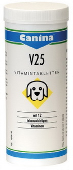 Canina V25 Vitamintabletten (Канина B25 Витаминтаблеттен) - Витаминная добавка для щенков, беременных и кормящих собак 210 таб.