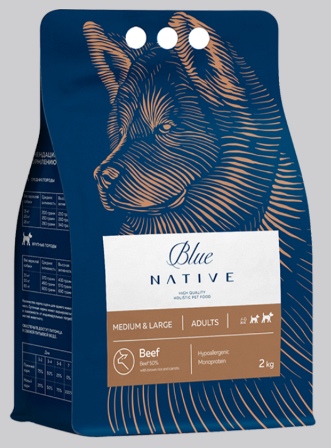 BLUE NATIVE HOLISTIC - Корм ХОЛИСТИК ГОВЯДИНА (гранула 1,5 - для средних и крупных пород) 10 кг